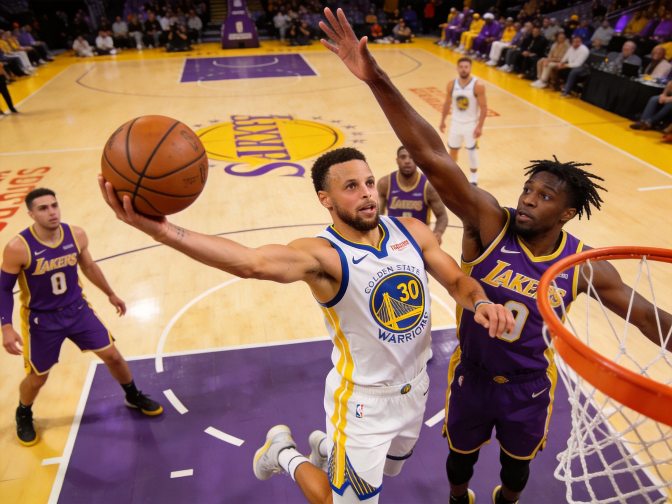 NBA比赛球员上篮